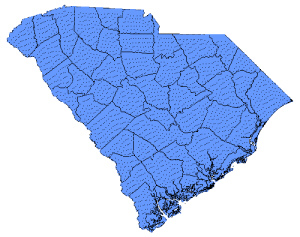 Map of South Carolina Counties